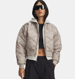 Under Armour Women's UA Heritage Bomber Jacket - Timberwolf Taupe - 203
