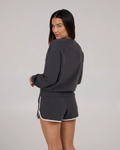 Salty Crew Womens First Mate Crew - Charcoal