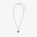 Pura Vida Heart Mood Choker Necklace ~ Silver