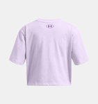 Under Armour Girls' UA Boxy Crop Branded Short Sleeve