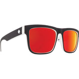 Spy Discord Sunglasses - Whitewall - Happy Gray Green Polar with Red Spectra Mirror