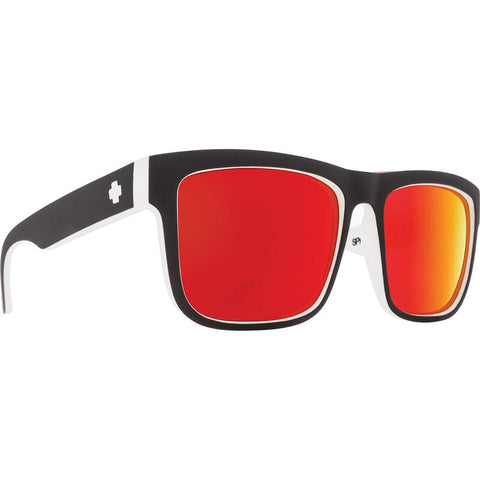 Spy Discord Sunglasses - Whitewall - Happy Gray Green Polar with Red Spectra Mirror