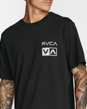 RVCA Mens Glitch Short Sleeve Tee - Pirate Black
