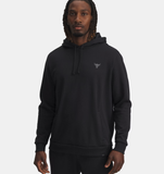 Under Armour Men's Project Rock Rival Fleece Hoodie - Black / Castlerock - 001