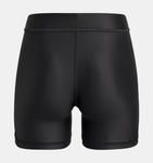 Under Armour Girls' Team Shorty 4" Shorts - Black / White - 001