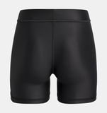 Under Armour Girls' Team Shorty 4" Shorts - Black / White - 001