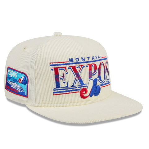 New Era Montreal Expos Throwback Corduroy Alt Golfer Snapback Hat