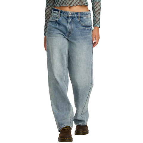 RVCA Womens Coco II Denim Jeans - Light VIntage Indigo