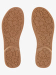 Roxy Womens Gabbie Flip-Flops Sandals - Tan