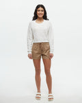Tentree Women's Hemp Stretch Instow Woven Regular Fit Pull-on Short - Khaki