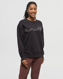 Tentree Women's Juniper Outline Crew - Meteorite Black Vintage White