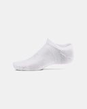 Under Armour Unisex UA Essential 6-Pack Socks - White / Halo Gray - 100