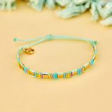 Pura Vida Sunset Beach Woven Bracelet ~ Seafoam