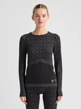 Burton Women's [ak]® Slokar Crewneck Fleece - True Black / Gray Cloud