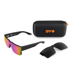 Spy Cyrus Switch Sunglasses - Matte Black - Happy Pink Mirror/Gray Green