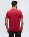 Tentree Mens Sasquatch Sends It T-Shirt - Crimson/ Meteorite Black