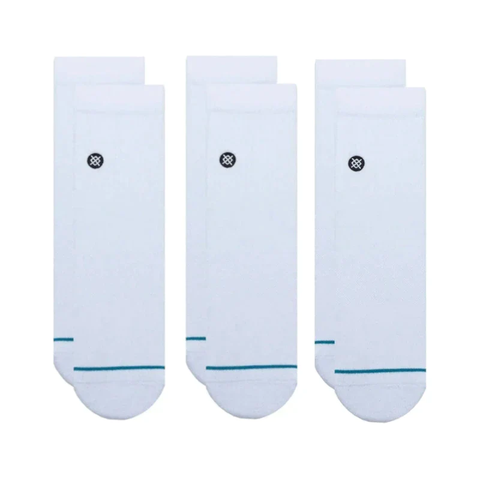 Stance Icon Quarter Socks 3 Pack - White