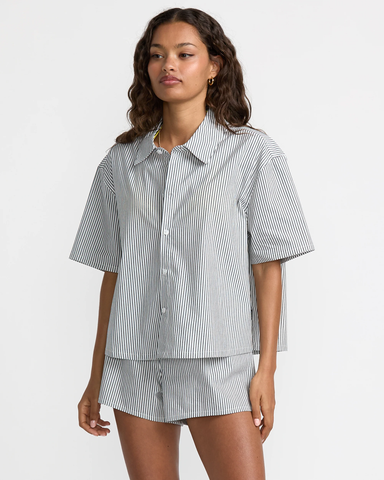 RVCA Womens Mikey Top - Pirate Black