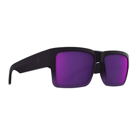 Spy Cyrus Sunglasses - Soft Matte Purple Fade - Happy Gray Green Dark Purple Spectra Mirror