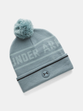 Under Armour Men's UA Drive Pom Beanie - Jasper Blue / Serpentine - 587