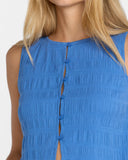 RVCA Women's Scrunch Top - Blue Relic