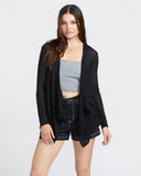 Volcom Womens Go Go Wrap Cardigan - Black