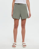 Tentree Women's Solstice Flat Front Pull-On Short - Agave Green
