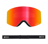 Dragon R1 OTG Snow Goggle with Lumalens Red Ion + Light Rose - Black