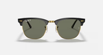 Ray-Ban Clubmaster Sunglasses - Black W/ G-15 Green Polar