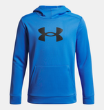 Under Armour Boys' Armour Fleece® Big Logo Hoodie - Blue Atlantis / Black - 402