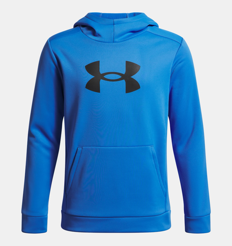 Under Armour Boys' Armour Fleece® Big Logo Hoodie - Blue Atlantis / Black - 402