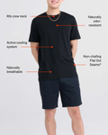Saxx Mens Droptemp™ Cooling Cotton Tee
