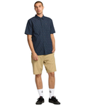 Volcom Mens Bankstone S/S Button-Up Shirt - Navy