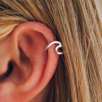 Pura Vida Wave Ear Cuff ~ Silver