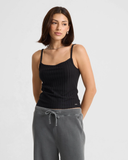 Volcom Women's Lived In Rib Tank - Vintage Black