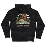 Santa Cruz Mens Screaming Grizzly Hoodie - Black Camo