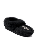 Manitobah Women's Tipi Suede Moccasin - Black