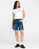 RVCA Women's Ribbed Slim Tee - Vintage White