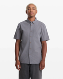 Volcom Mens Brewster Short Sleeve Button Up - Moonbeam