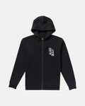 RVCA Mens Tiger Eyes Zip Up Hoodie - Black