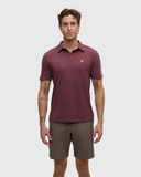 Tentree Mens Astir TreeBlend Regular Fit Polo - Rosewood Fleck