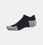 Under Armour Unisex UA ArmourDry® Run Cushion No Show Socks - Black / Pitch Gray / Reflective - 001