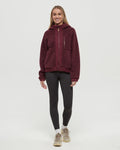 Tentree Women's Snowcrest Full Zip - Deep Burgundy / Deep Burgundy