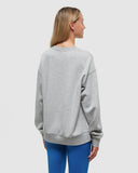 Tentree Women's Retro Treeline Crew - Harbour Grey Heather / Midnight Blue