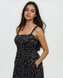 Tentree Women's Overlook Dress - Meteorite Black Bloom Floral