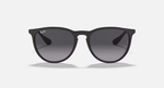 Ray-Ban Erika Sunglasses - Rubber Black W/ Light Grey Gradient Polar