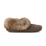 Manitobah Women's Tipi Suede Moccasin - Dark Olive