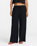 RVCA Womens New Yume Wide Leg Pant - Black