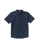 Volcom Mens Bankstone S/S Button-Up Shirt - Navy
