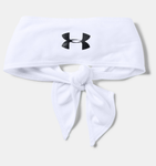 Under Armour Adult UA Armour Tie Headband - White / Black - 100